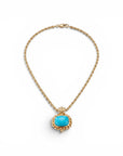 GAS BIJOUX - COLLIER AMARANTE DORÉ - TURQUOISE