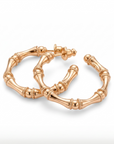 GAS BIJOUX - BOUCLES D'OREILLES CREOLES BAMBOU  PETIT MODELE DORÉES