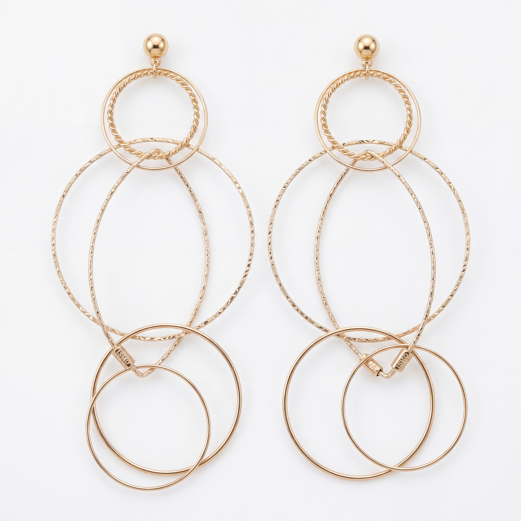 GAS BIJOUX - BOUCLES D'OREILLES TORSADES DORÉES
