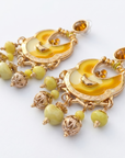 GAS BIJOUX - BOUCLES D'OREILLES HAVANA EMAIL GRAND MODELE dorées