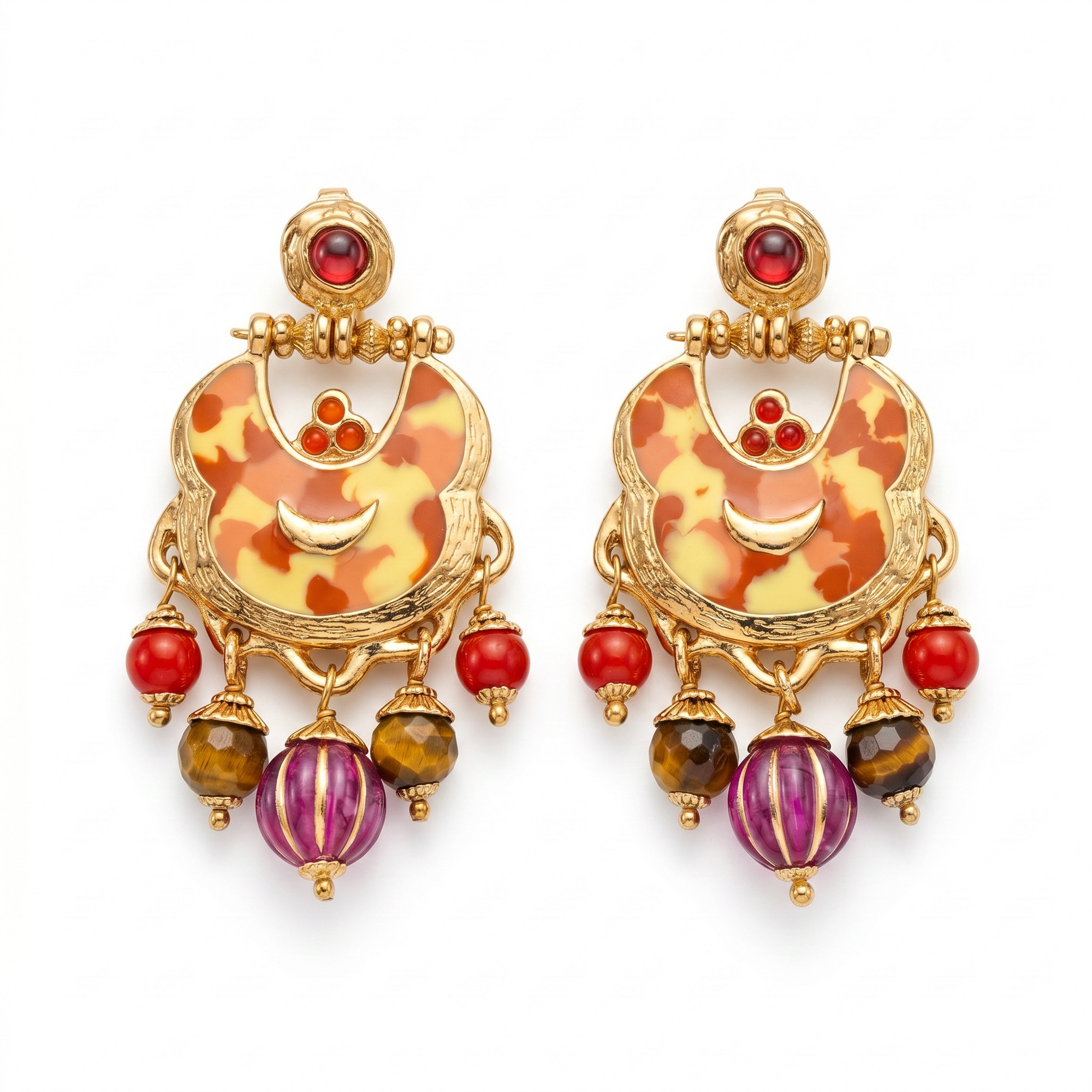 GAS BIJOUX - BOUCLES D'OREILLES HAVANA CLIPS EMAIL PETIT MODELE DORÉES