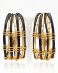 GAS BIJOUX - BOUCLES D'OREILLES MALAKA DOREES ET NOIRES