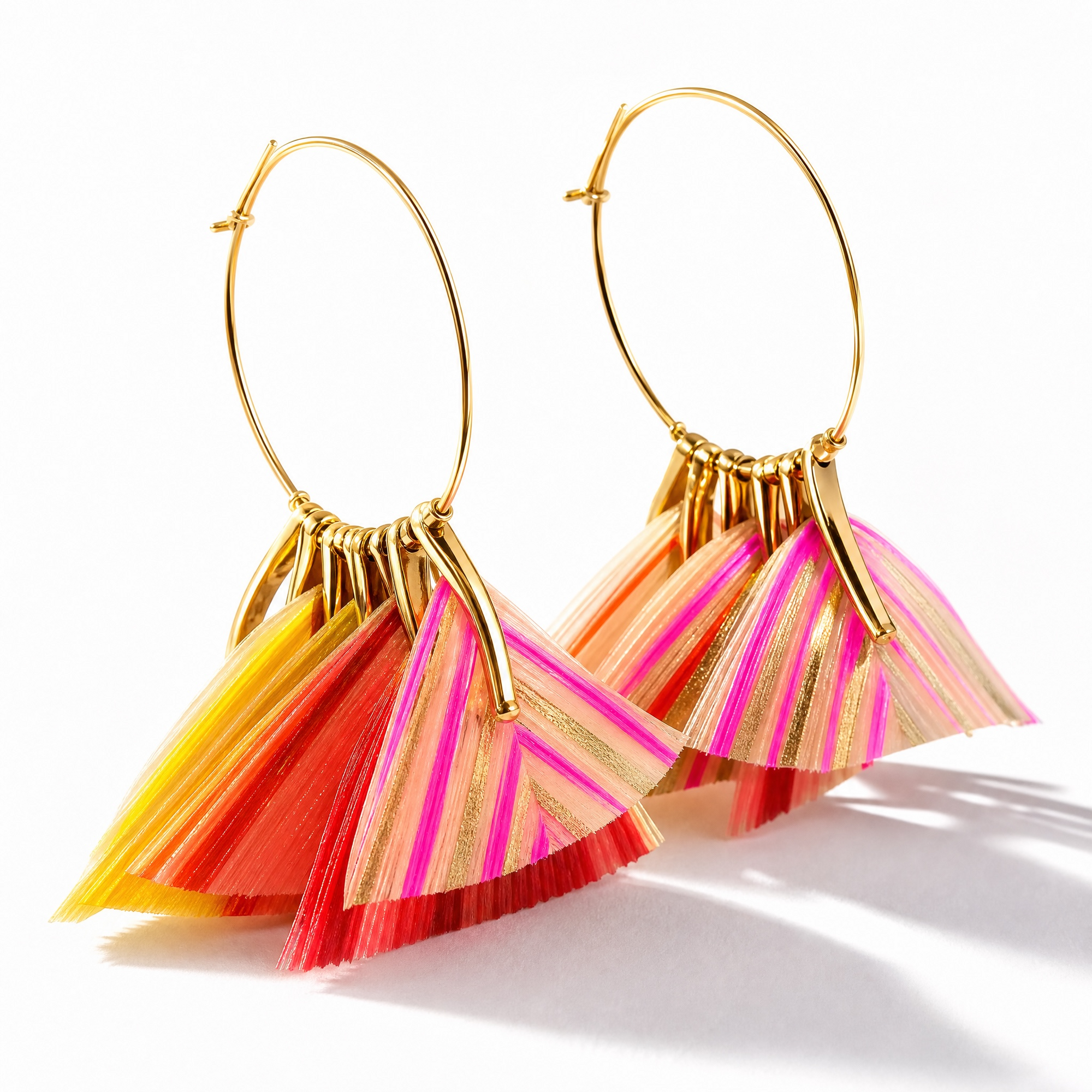 GAS BIJOUX - BOUCLES MARLY MULTICOLORE DORÉES