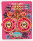 HYPNOCHIC - BPOUCLES D'OREILLES TIGES DROITES - EX VOTO - FUSHIAS