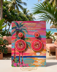 HYPNOCHIC - BOUCLES D'OREILLES TIGES DROITES - CAURY - FUSCHIAS