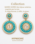 HYPNOCHIC - BOUCLES D'OREILLES TIGES DROITES - CAURY - TURQUOISES