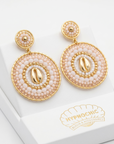 HYPNOCHIC - BOUCLES D'OREILLES TIGES DROITES - CAURY - BEIGES