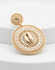 HYPNOCHIC - BOUCLES D'OREILLES TIGES DROITES - CAURY - BEIGES