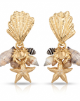 GAS BIJOUX - BOUCLES D'OREILLES SHELLITA DOREES
