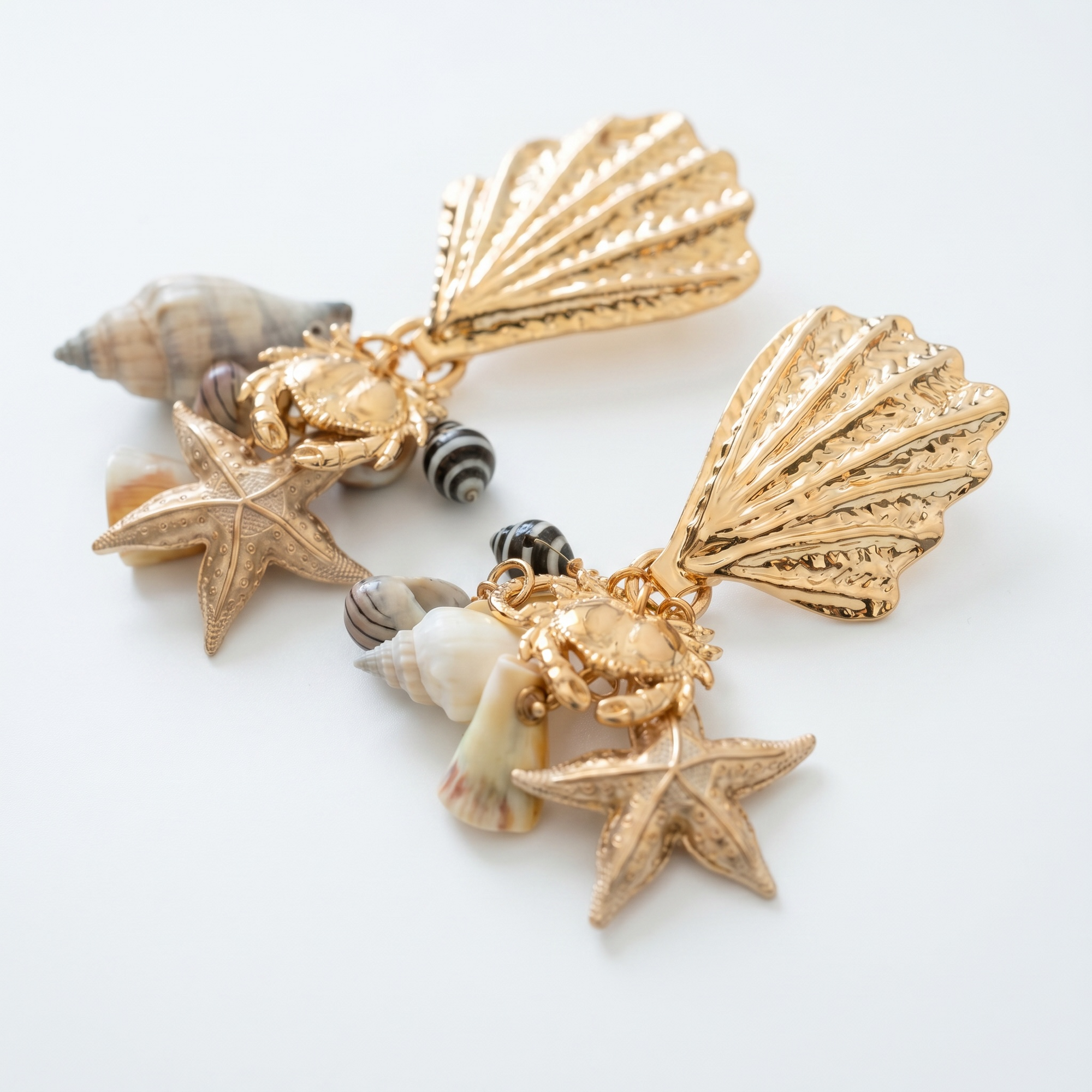 GAS BIJOUX - BOUCLES D'OREILLES SHELLITA DOREES