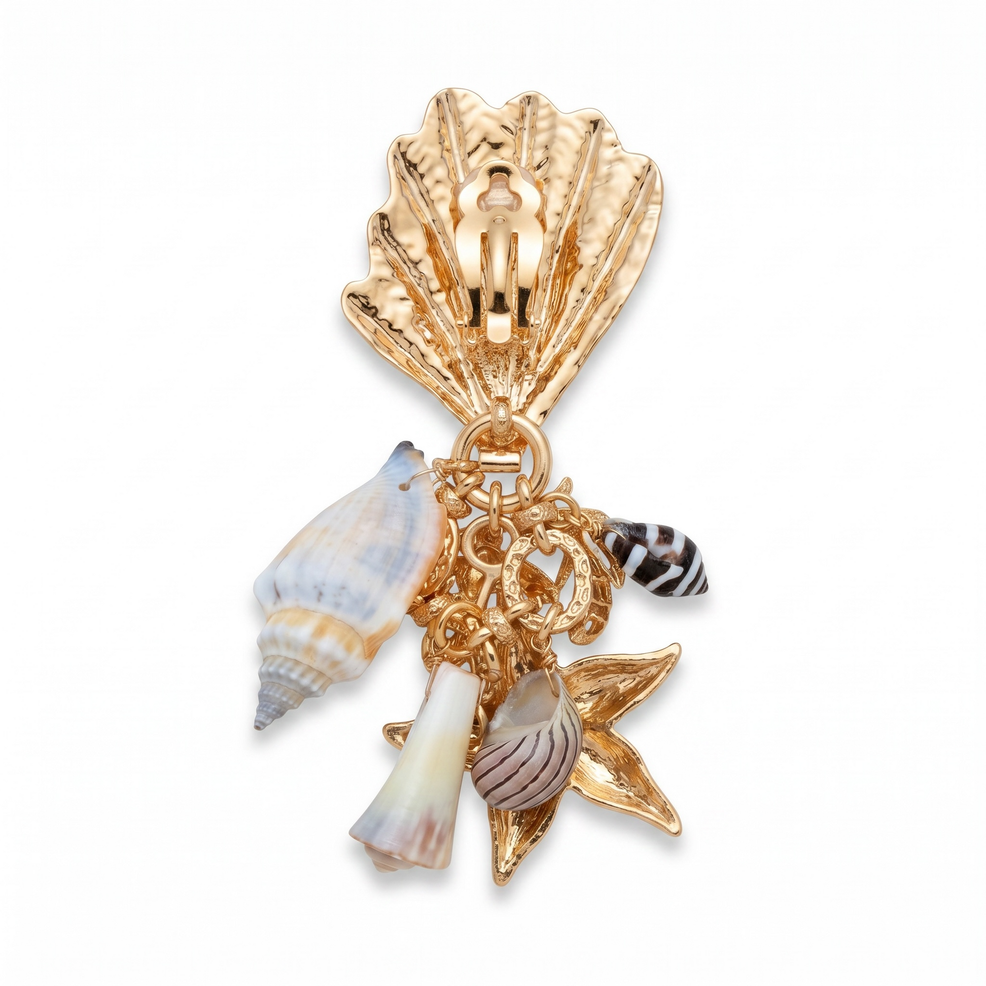 GAS BIJOUX - BOUCLES D'OREILLES SHELLITA DOREES