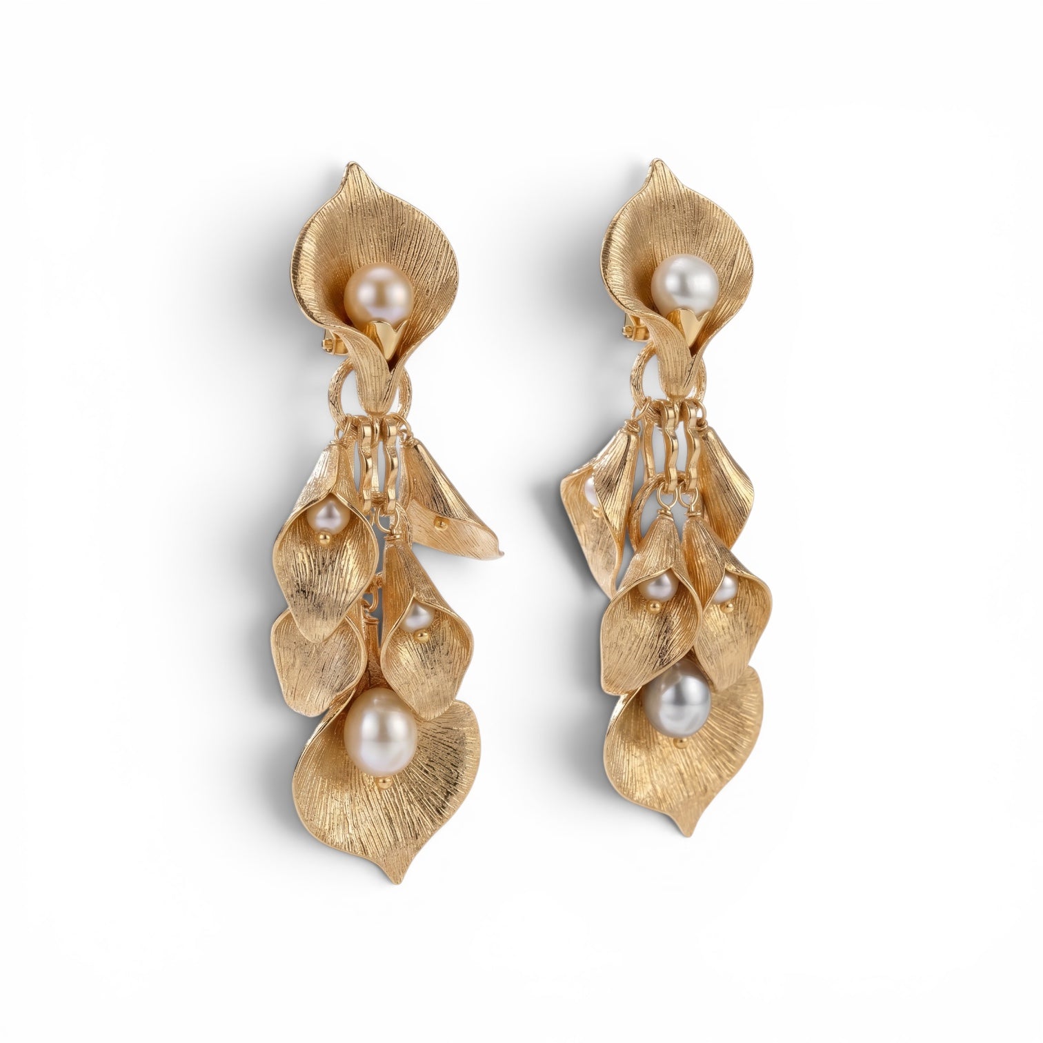GAS BIJOUX - BOUCLES D'OREILLES CALLA PAMPILLES DORÉES - CLIPS