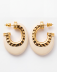 GAS BIJOUX - BOUCLES D'OREILLES CREOLES SELVA DORÉES - BEIGES