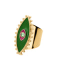 ARGELOUSE - Bague KARMA Verte et Violet