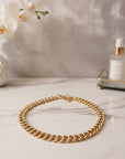 GAS BIJOUX - COLLIER MAILLE GOURMETTE doré à l'or fin