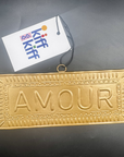 Plaque murale doré AMOUR
