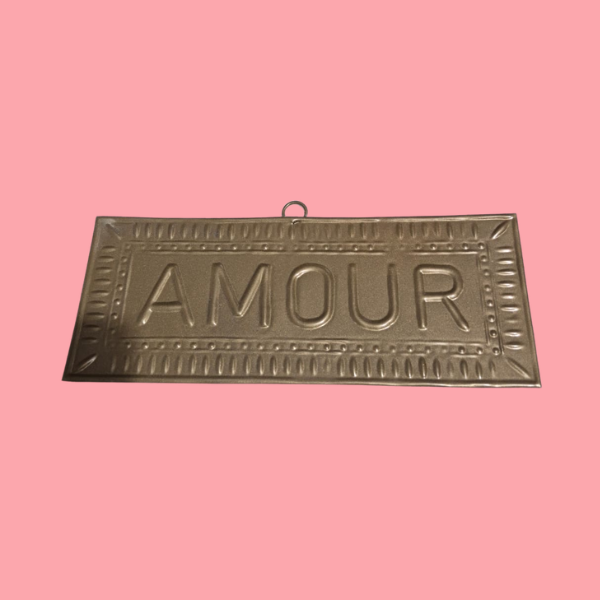 Plaque murale doré AMOUR