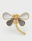 GAS BIJOUX - BAGUE LIBELULA dorée à l’or fin - NACRE - MODÈLE RARE
