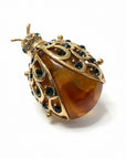 GAS BIJOUX - Broche COCCINELLE grand modèle doré à l'or fin