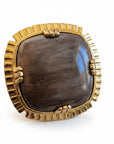 GAS BIJOUX - Bague ARTY chevalière en bois calcifié (plus claire que l'autre) - Taille L
