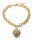 GAS BIJOUX - COLLIER MAILLE ARIANE CHARMS COEUR doré à l'or fin