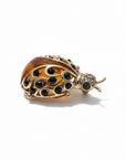 GAS BIJOUX - Broche COCCINELLE grand modèle doré à l'or fin