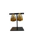 GAS BIJOUX - Boucles d'oreilles Wave métal doré à l'or fin - Feuille