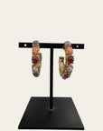 GAS BIJOUX - Boucles d'oreilles Parelie - multicolore tons de mauve
