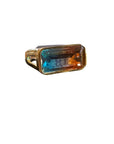UNE A UNE - Bague RAINBOW aqua-orange