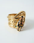 GAS BIJOUX - BAGUE NAKAHI EMAIL doré à l'or fin - Taille 56