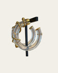 GAS BIJOUX - Boucles d'oreilles créoles CAFTAN blanc