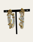 GAS BIJOUX - Boucles d'oreilles créoles CAFTAN blanc