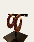 GAS BIJOUX -  Boucles d'oreilles Cyclade petit modèle acétate dorées - Violet