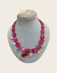 CREATION LOLOTTE - Collier Rose pendentifs