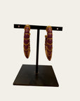 GAS BIJOUX -  Boucles d'oreilles Cyclade petit modèle acétate dorées - Violet
