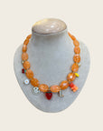 CREATION LOLOTTE - Collier Orange pendentifs